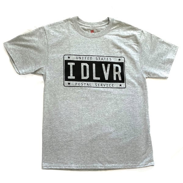 Image of IDLVR License Plate Tee - Light Steel Heather