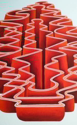 Image of Hand Embellished 'Labyrinth Orange'