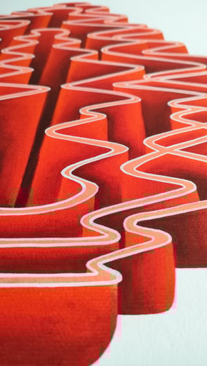 Image of Hand Embellished 'Labyrinth Orange'
