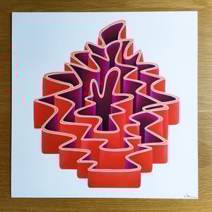 Image of Hand Embellished 'Labyrinth Coral'