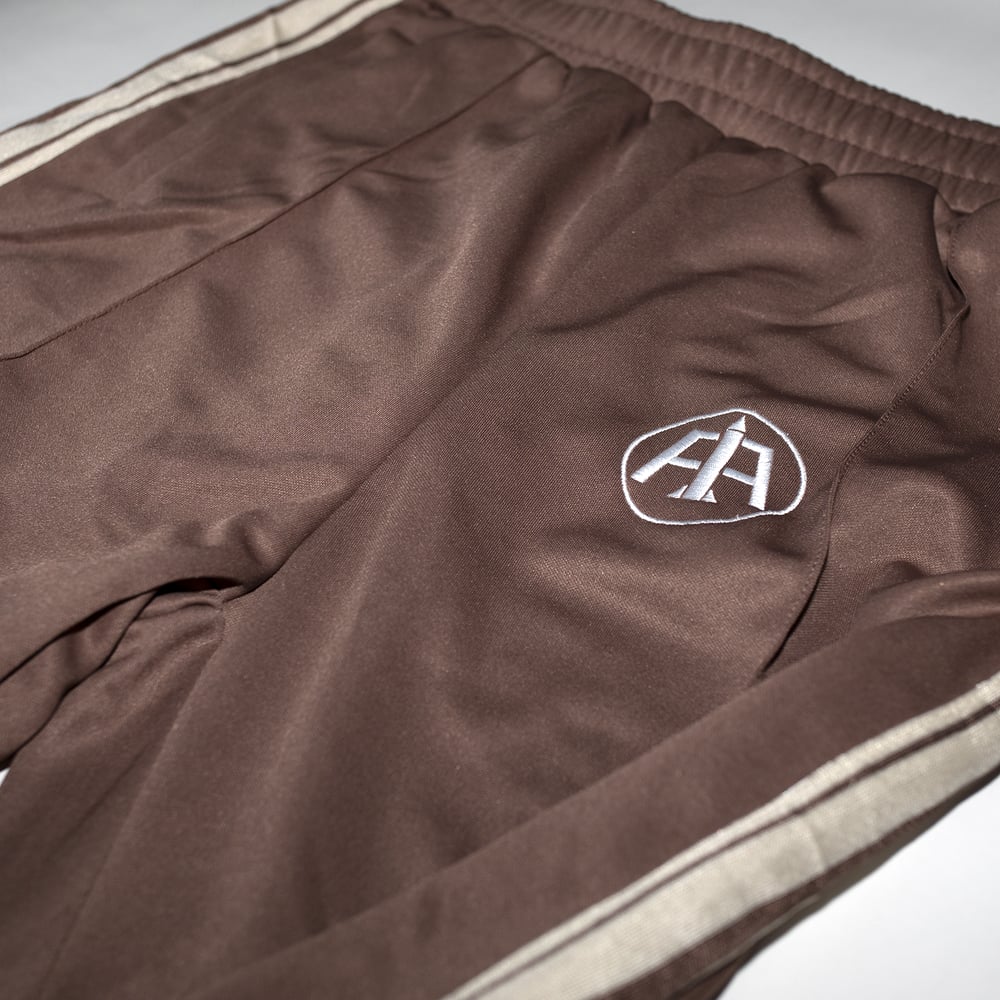 Mocha Embroidered Logo Track Pants