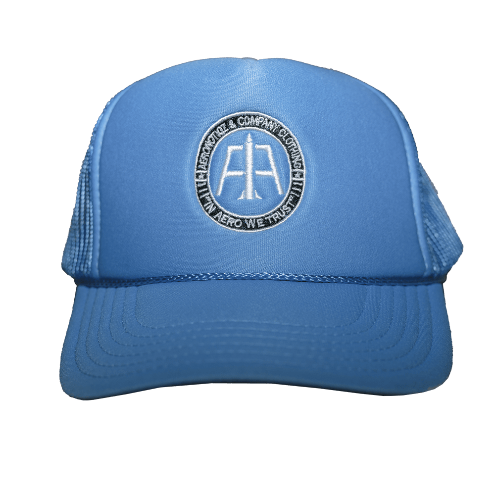 Carolina Blue Aero Logo Mesh Trucker Hat