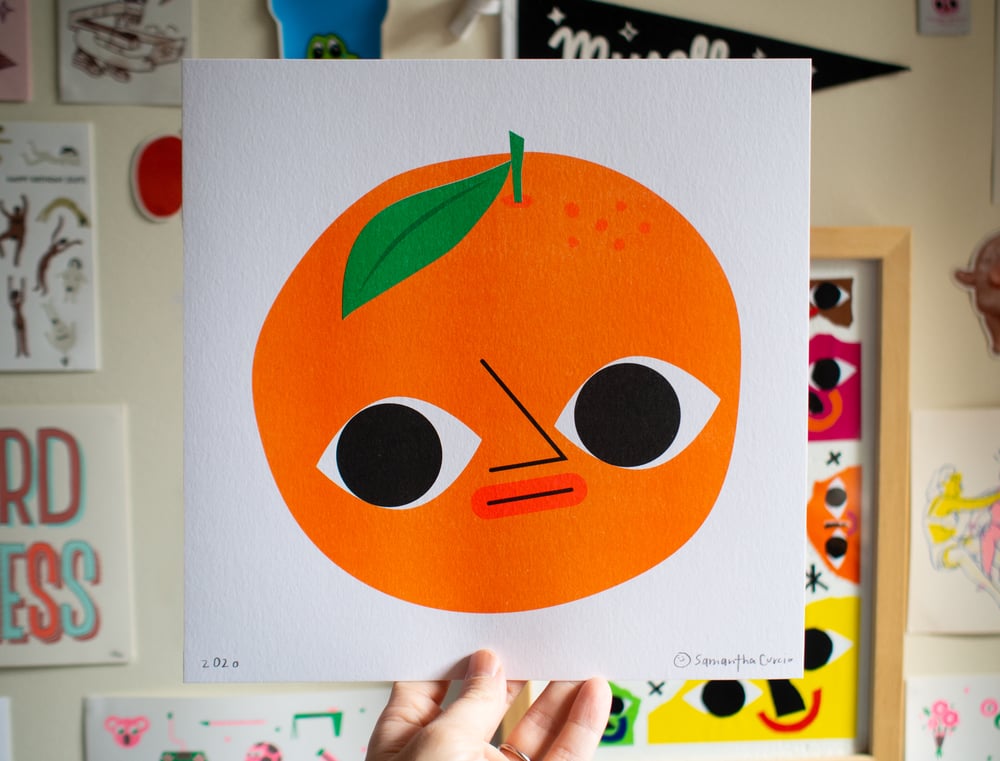 Image of Orange boi - Square Print