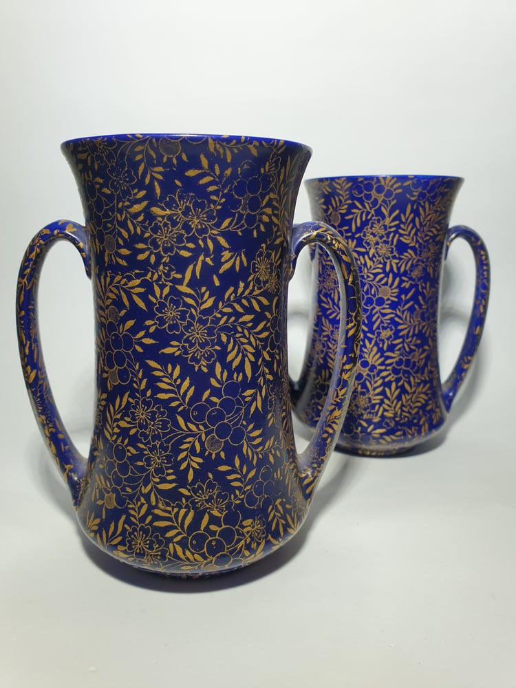 Image of Royal Doulton Pair Twin Handled Vases