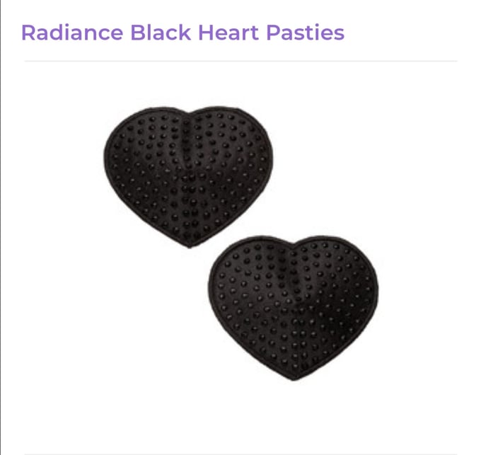 Image of Radiance Black Heart Pasties