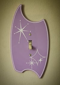 Image 1 of Mid Century Modern Double Star Light Switch Cover 