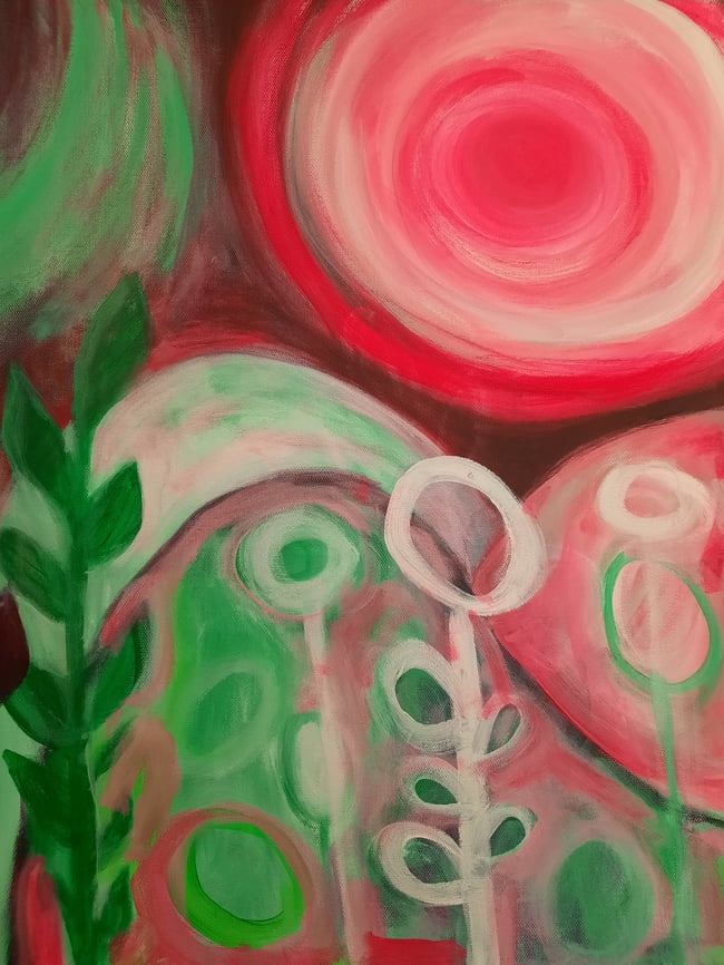 Blushing Sunset. Original canvas painting