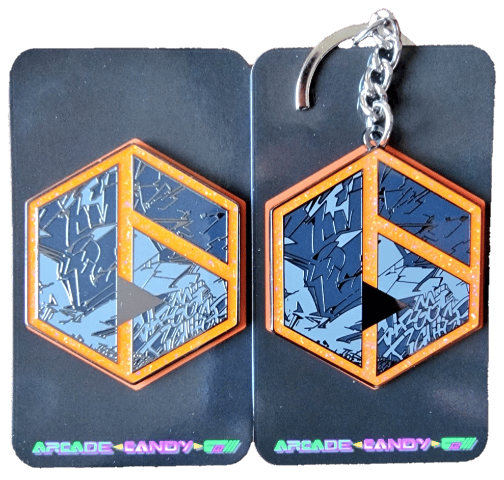 SF 6/Graffiti Pin/Keychain Set | Arcade Candy Co.