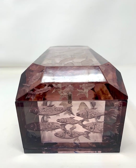 Lucite Double Desk Box- New Delivery - Image 8 of 8
