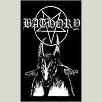 Image 1 of Bathory"  Pentagram Goat "    Banner / Tapestry / Flag