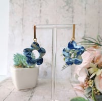 Image 3 of Daisy Ocean Mist Earrings