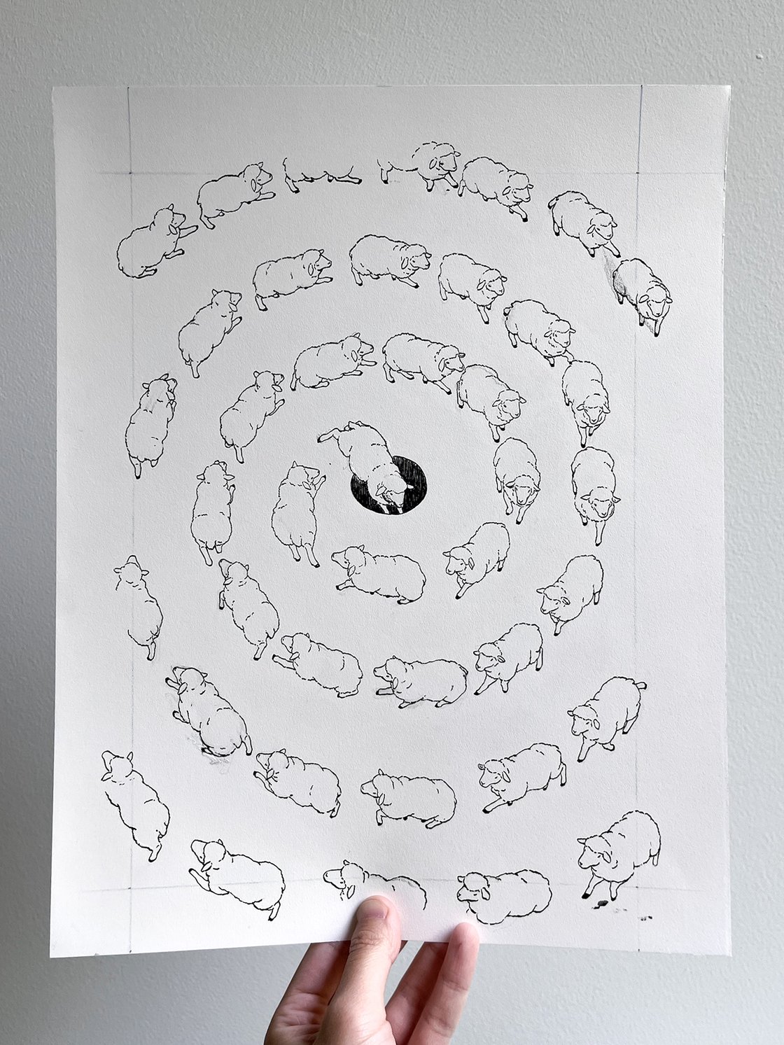 Image of Be the Leader original ink drawing