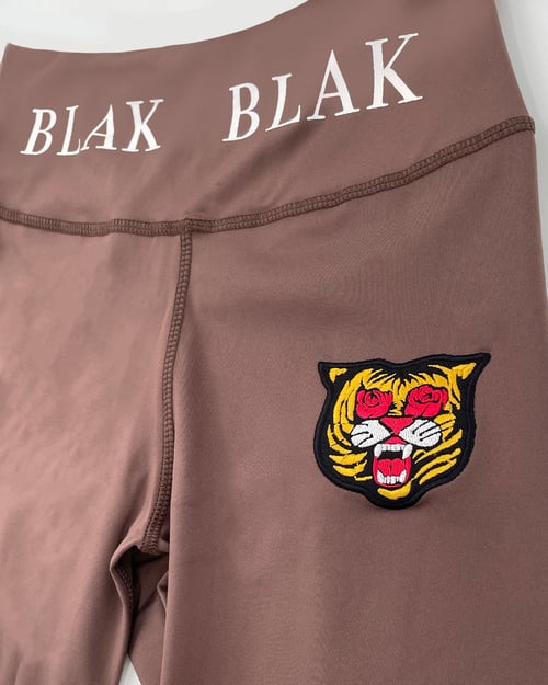 Image of The BLAK Biker Leggings in Chocolate Brown