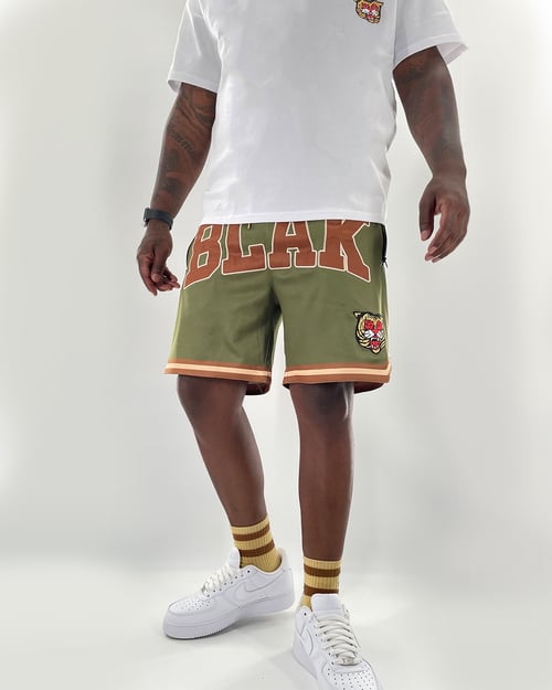 Image of The BLAK Basketball Shorts in Olive Green