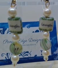 Image 2 of Inspirational Earrings "Laugh" - Bead and Chat Project