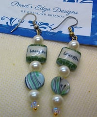 Image 1 of Inspirational Earrings "Laugh" - Bead and Chat Project