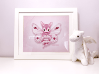 Image 1 of Strange Sweeties Moth Rabbit 8x10" Poster Print