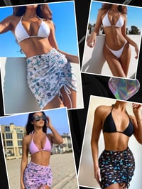 2023 Bikini 3 in 1 Halter with Butterfly Short Skirt