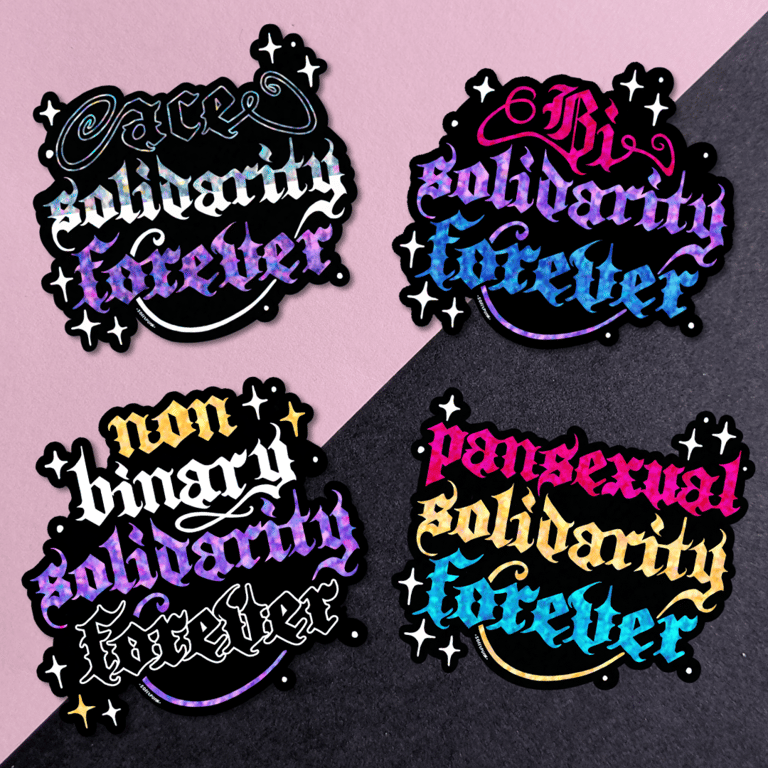 … Solidarity Forever Glitter Sticker Image 2
