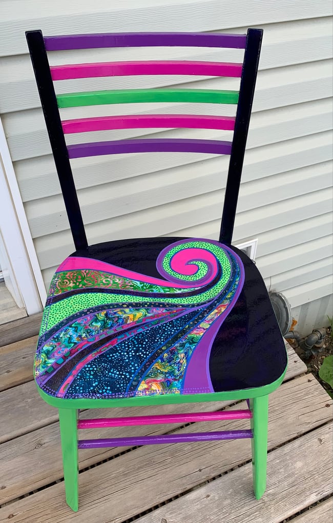 Hand outlet painted chairs