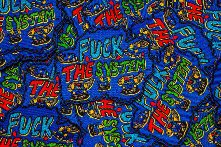 Image of Fuck The System Iron on Patch 