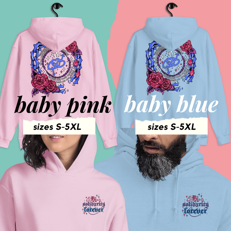 Bisexual Solidarity Forever Embroidered Hoodie Image 4