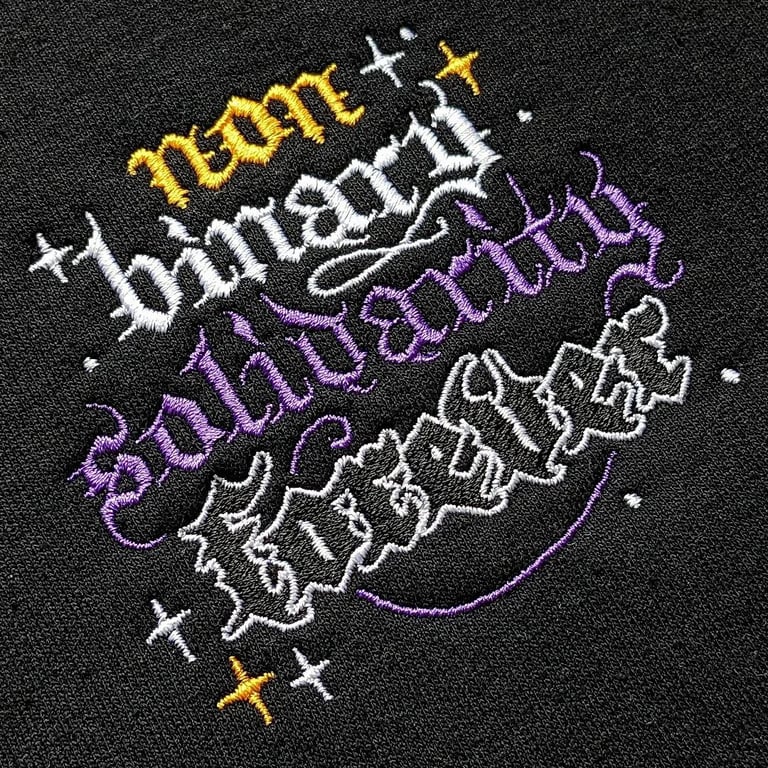 Nonbinary Solidarity Forever Embroidered Hoodie Image 2