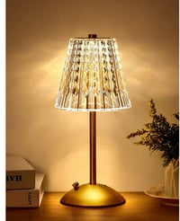One Fire Table Lamps, Dimmable Crystal Table Lamp, 3 Colors LED Rose Lamp Diamond Crystal Lamp, Rech