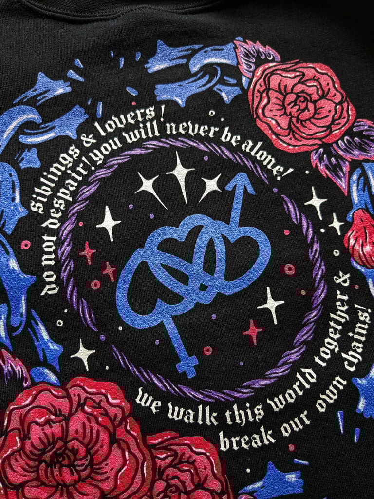 Bi Solidarity Forever Embroidered Unisex Sweatshirt Image 3