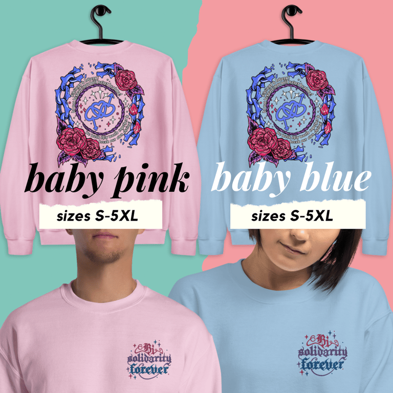 Bi Solidarity Forever Embroidered Unisex Sweatshirt Image 4