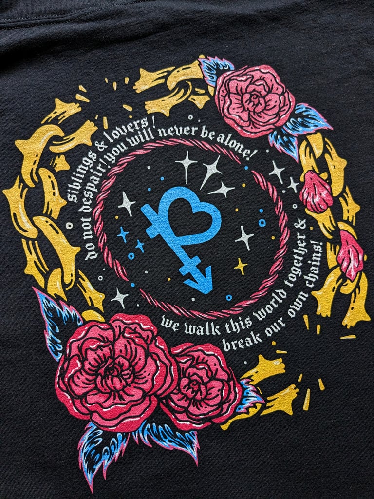 Pansexual Solidarity Forever Embroidered Unisex Sweatshirt Image 3