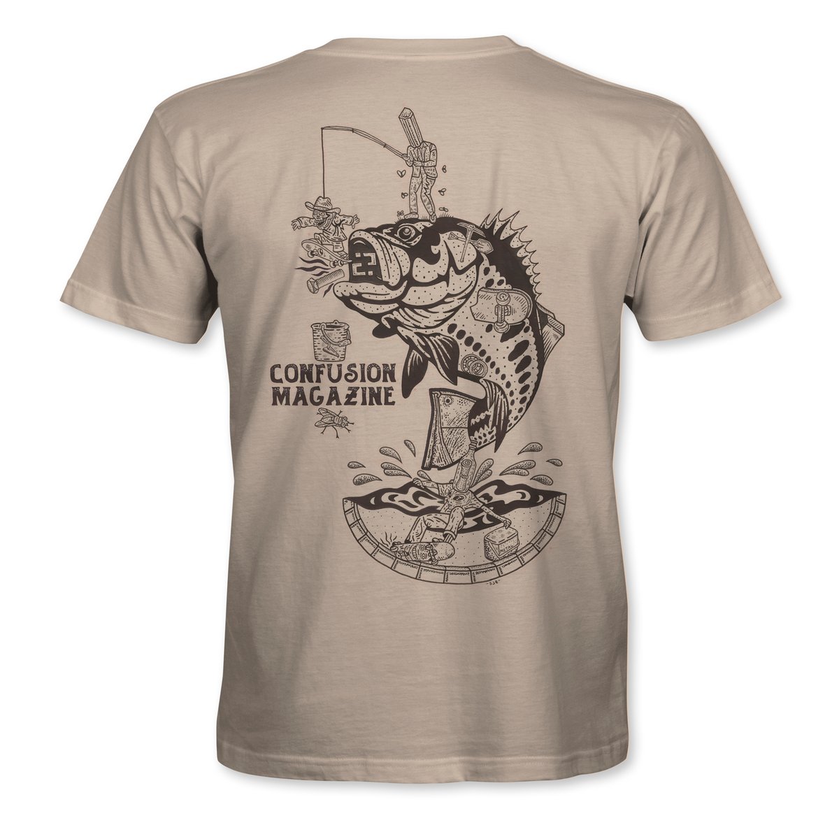 Image of Confusion - "Bass Bite" t-shirt  [Sand]