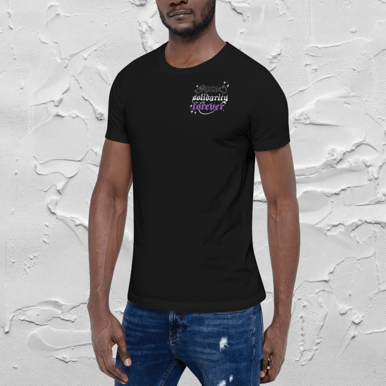 Asexual Solidarity Forever Double Printed Tee