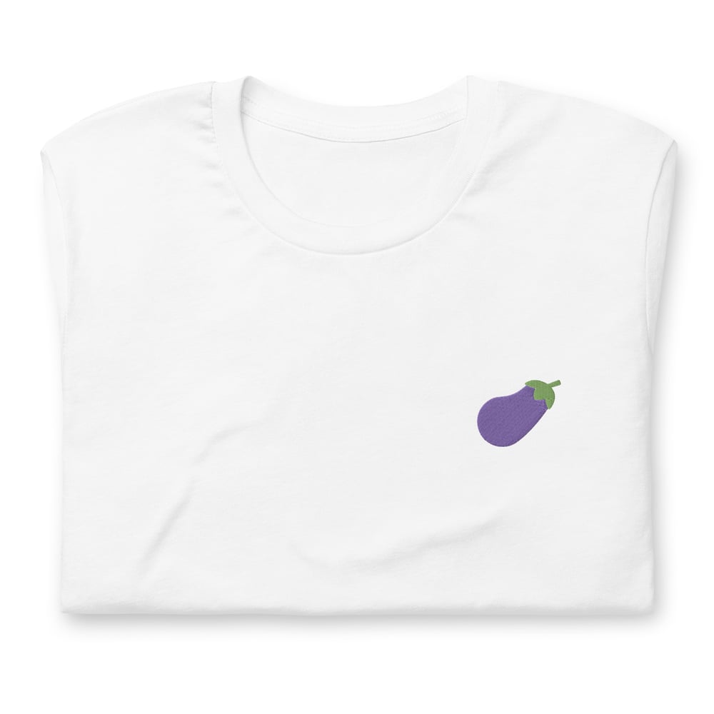 Eggplant Embroidered T-Shirt