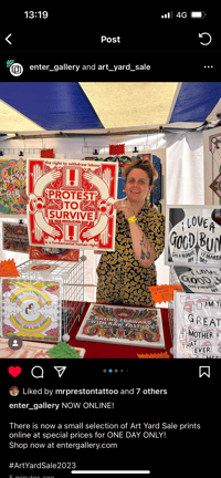 Image 5 of Protest To Survive Ltd Edition Silk screenprint - 50x50cm