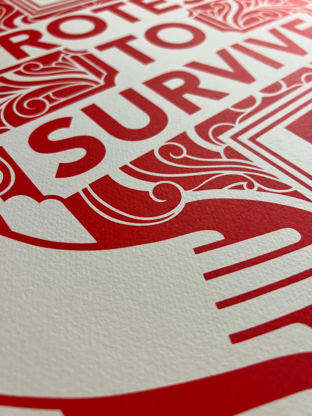 Protest To Survive Ltd Edition Silk screenprint - 50x50cm