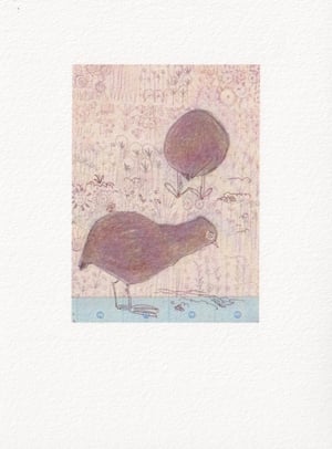 Blue Coots, High Quality Giclee print.