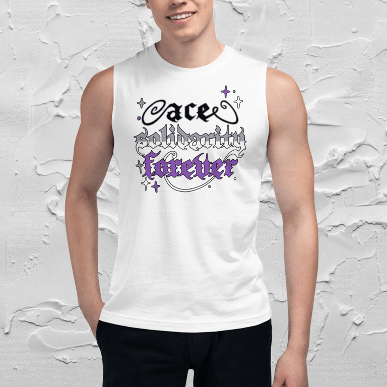 Ace Solidarity Forever Calligraphy Unisex Tank Image 2