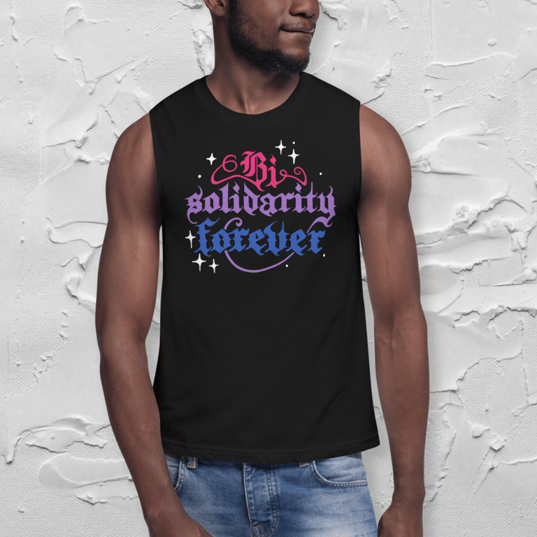 Bi Solidarity Forever Calligraphy Unisex Tank