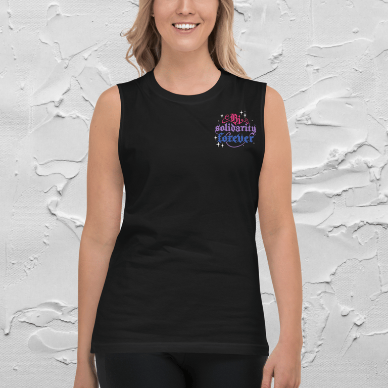 Bisexual Solidarity Forever Doubled Printed Unisex Tank