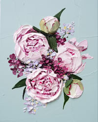 Image 1 of PEONIES AND NEMESIA - GICLÉE PRINT