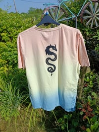 Serpent on icecream rainbow dip dyed T XL/20