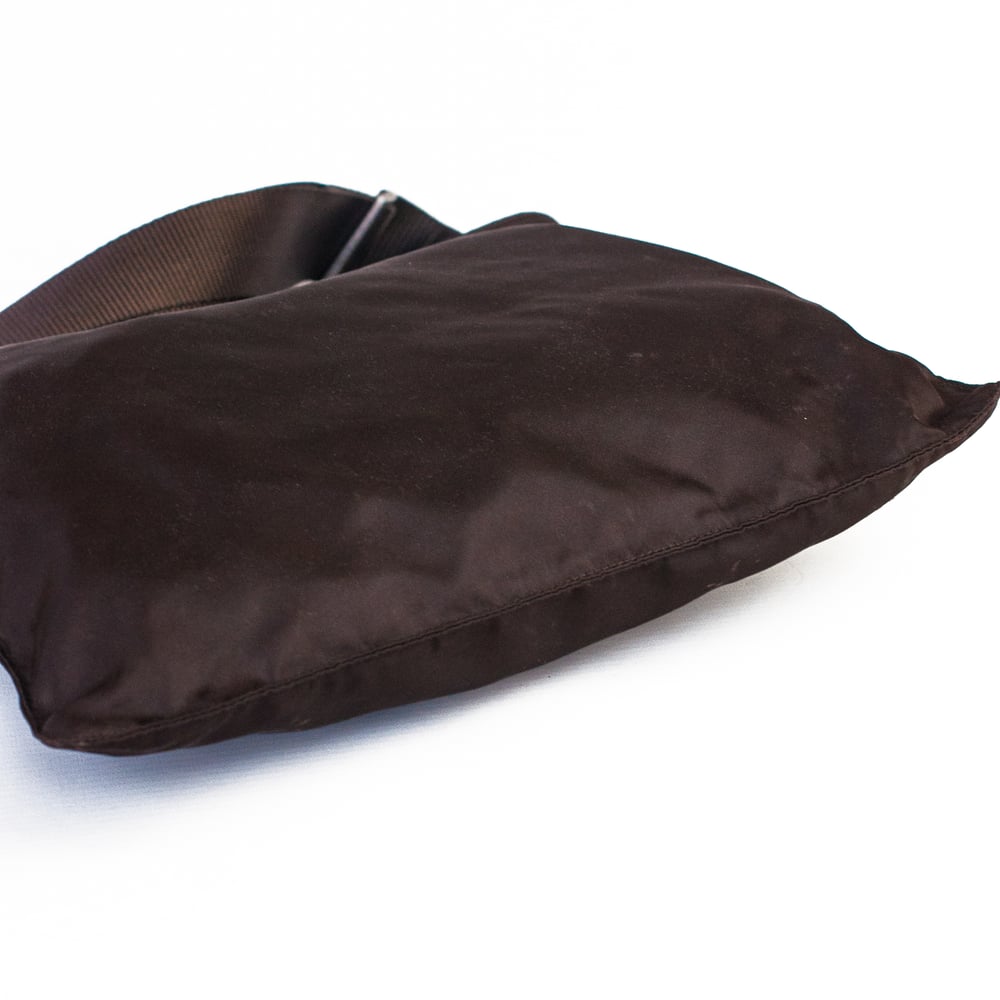 Image of Prada Tessuto Brown Nylon Messenger Shoulder Bag