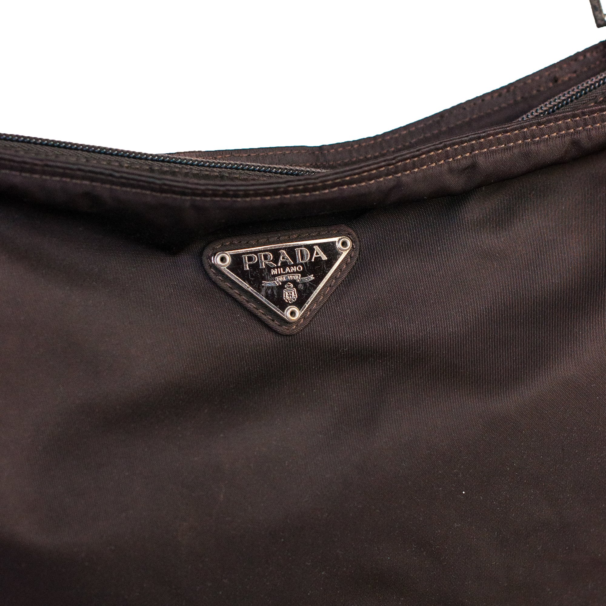 Image of Prada Tessuto Brown Nylon Messenger Shoulder Bag
