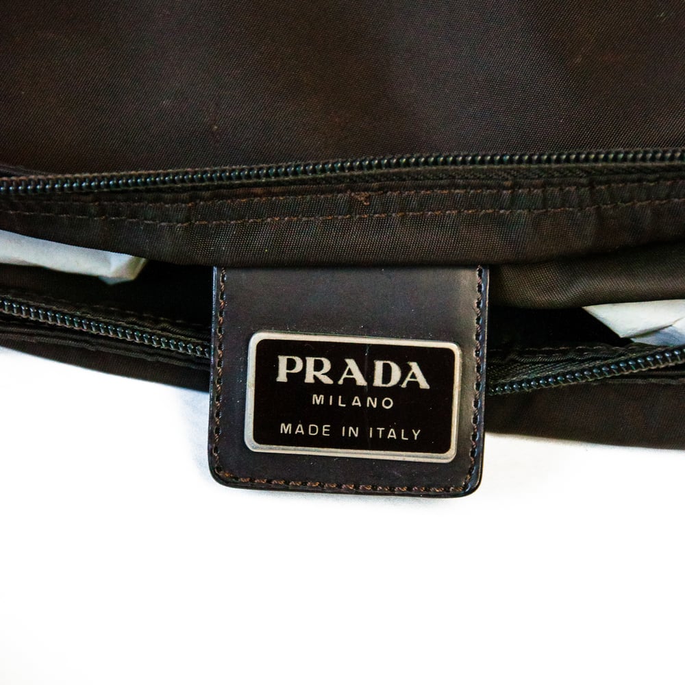 Image of Prada Tessuto Brown Nylon Messenger Shoulder Bag