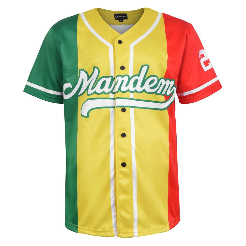 Image of Mandem  Jah Baseball Jersey