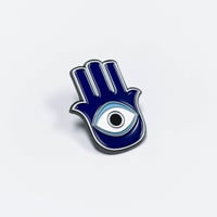 Image 1 of Hamsa Hand Evil Eye Pin