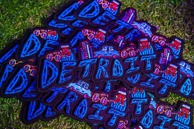 Image of Detroit Font Iron on Patch 