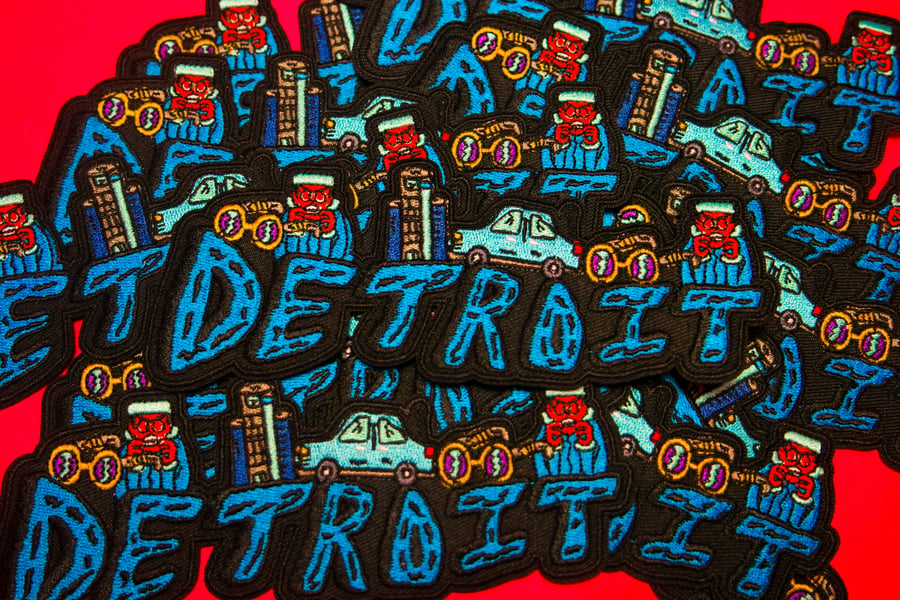 Image of Detroit Font Iron on Patch 