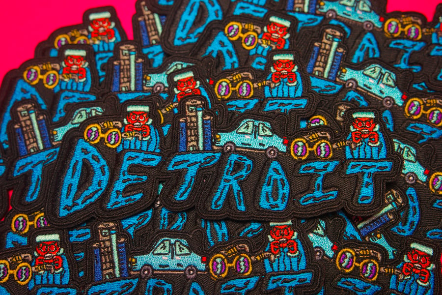 Image of Detroit Font Iron on Patch 